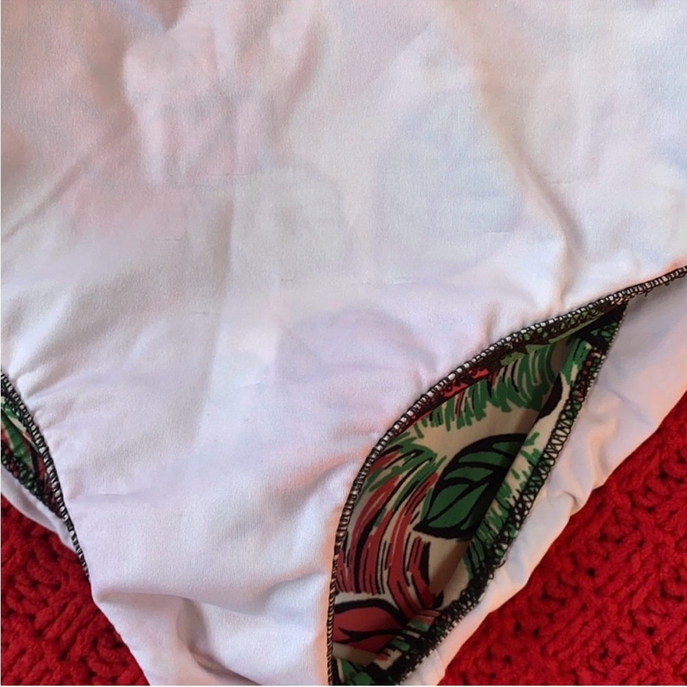 🖤 Anna Sui 🖤 Retro Swim Suit Bikini Rosa Mexicana Rose Print Small ♥️ - Picture 6 of 13